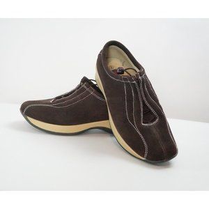Totes Sneakers, Wide fit, Brown Suede